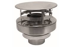 Concentrische diameter 100 - 150 mm kap I316L/I304 (D0,5/0,5) (excl. afdichtingsrubbers binnenbuis)